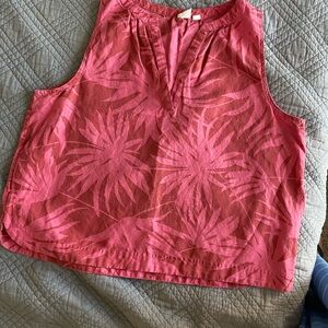 GAP Pink Crop Tank Top with Halter Neckline